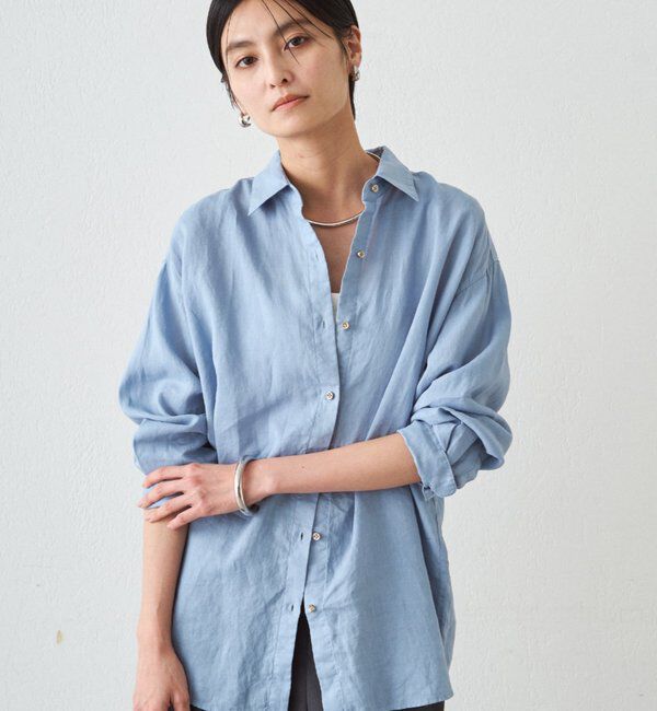  「《累計販売2万枚/名品アイテム》リネンバックタイシャツ」|シャツ・ブラウス|