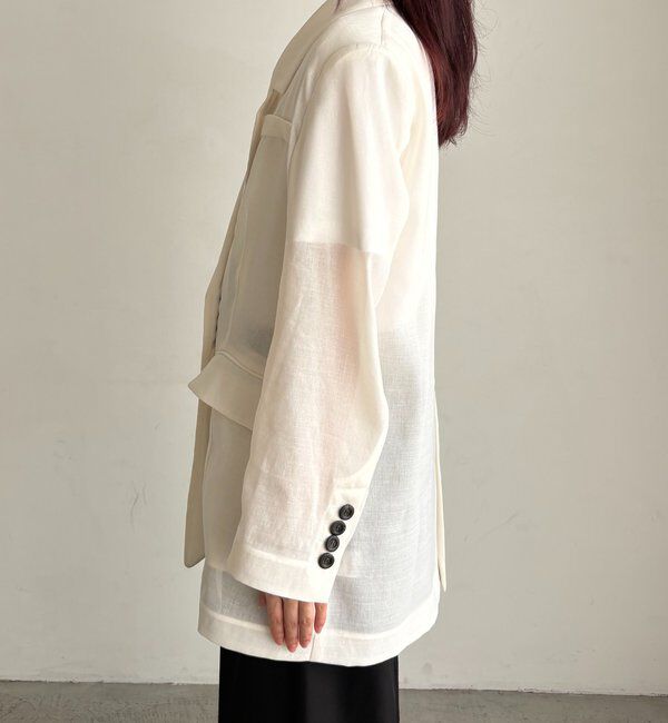 「【防シワ/毛玉防止/手洗い可】〈C.L〉シアーテーラードジャケット」|テーラードジャケット|