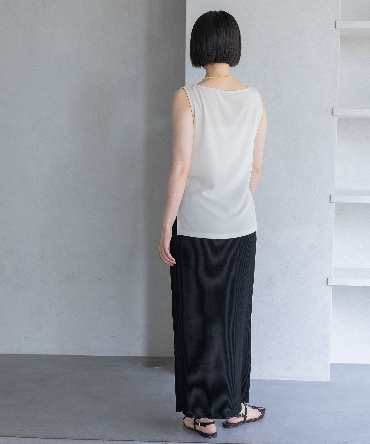 A part by 「【在庫限り！！】ソフトジョーゼットノースリーブT」|Tシャツ・カットソー|