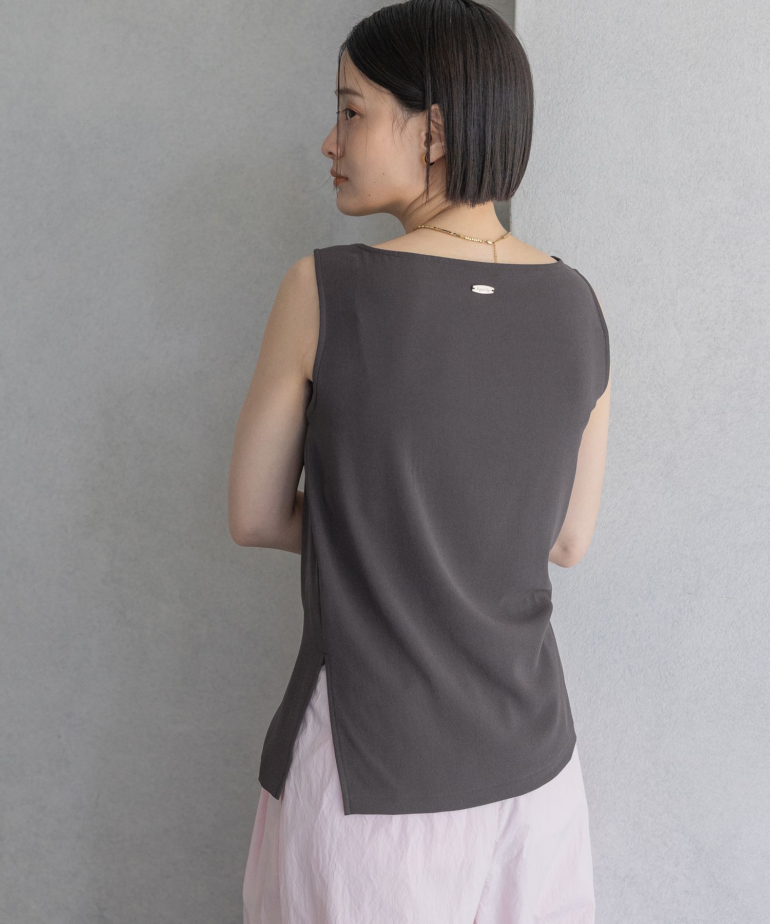 A part by 「【在庫限り！！】ソフトジョーゼットノースリーブT」|Tシャツ・カットソー|