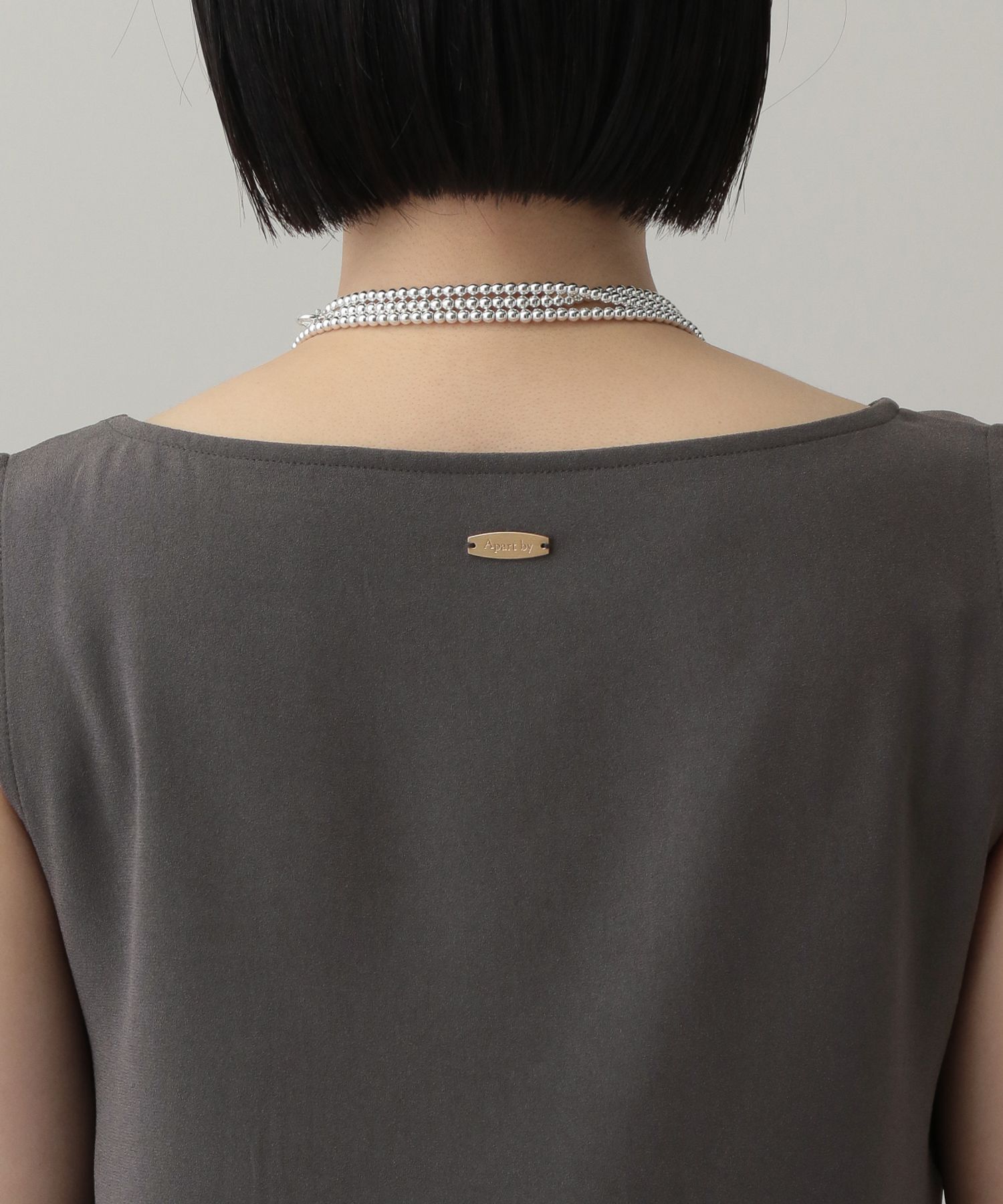 A part by 「【在庫限り！！】ソフトジョーゼットノースリーブT」|Tシャツ・カットソー|