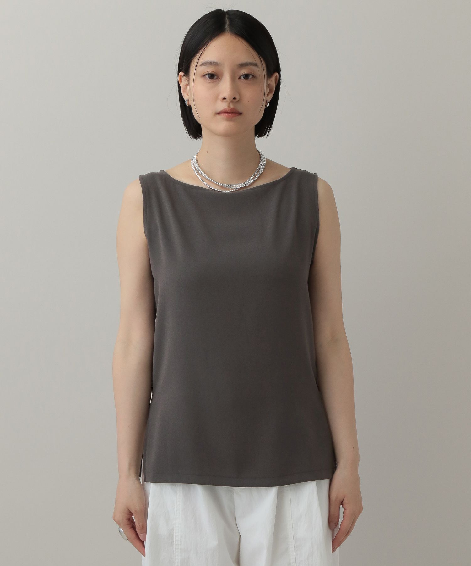 A part by 「【在庫限り！！】ソフトジョーゼットノースリーブT」|Tシャツ・カットソー|