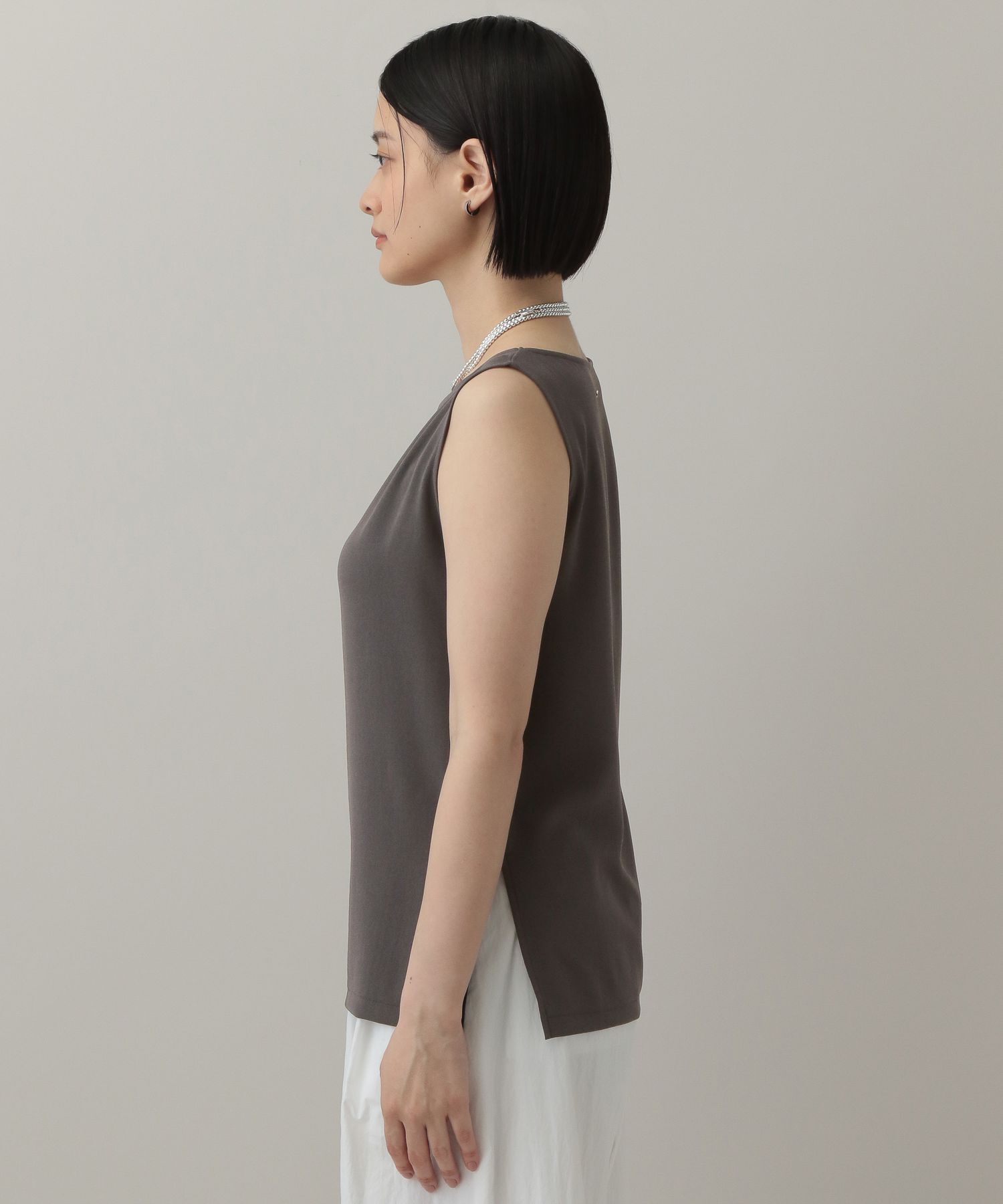 A part by 「【在庫限り！！】ソフトジョーゼットノースリーブT」|Tシャツ・カットソー|