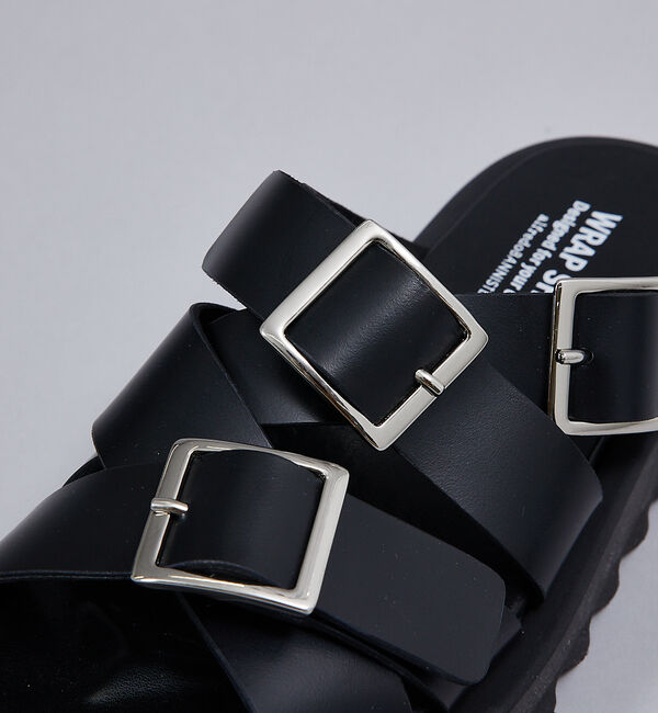 alfredoBANNISTER「【WRAP SHOES】ライダースバックル ボリュームソール スライドサンダル」|サンダル|