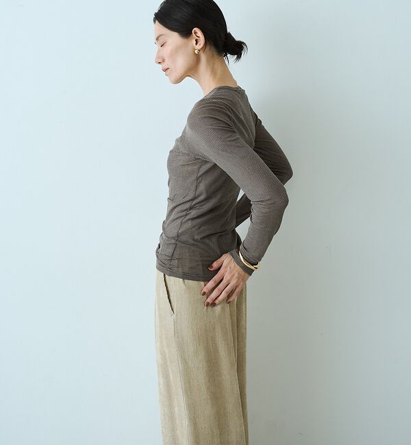 qualite「【接触冷感素材】ストレッチフライスカットソー」|Tシャツ・カットソー|