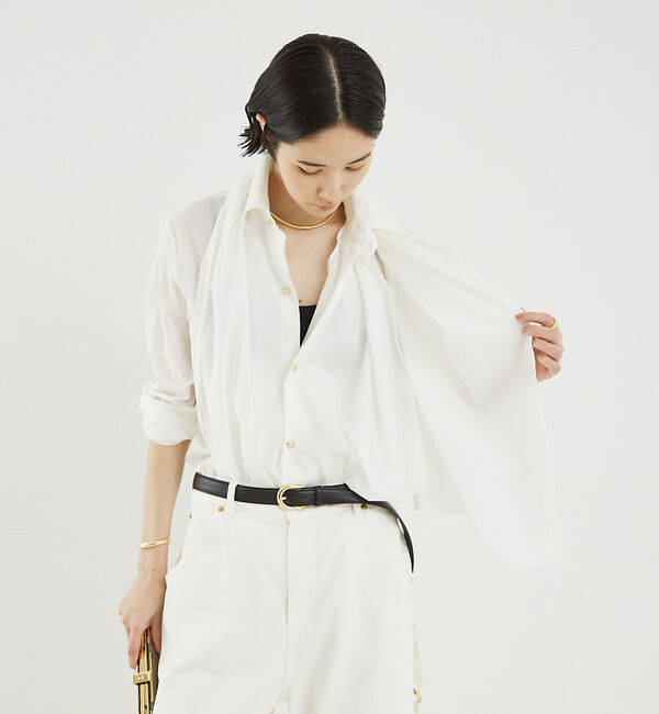 The Store by C' 「【DARKPARK】BLANCA POPLIN GAUZE CAPE SHIRT」|シャツ・ブラウス|ホワイト