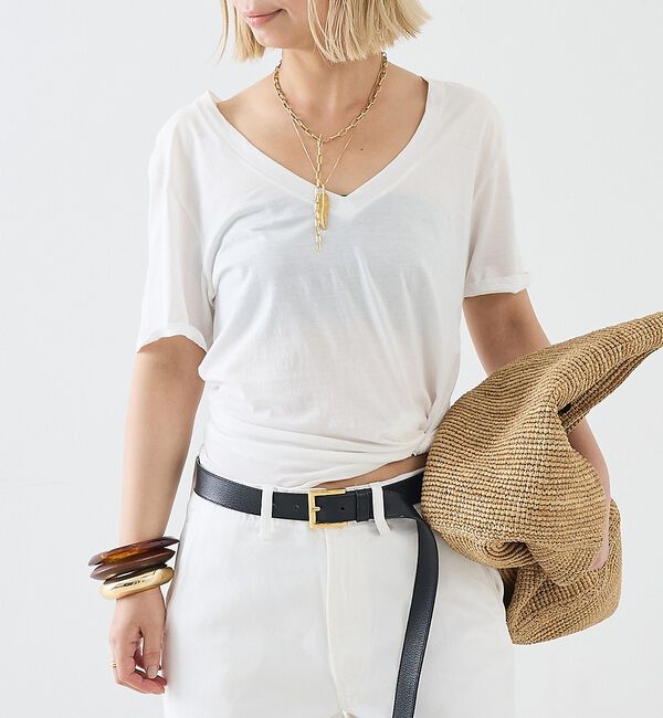 The Store by C' 「【COCUCA】Vネックカットプルオーバー」|Tシャツ・カットソー|ホワイト