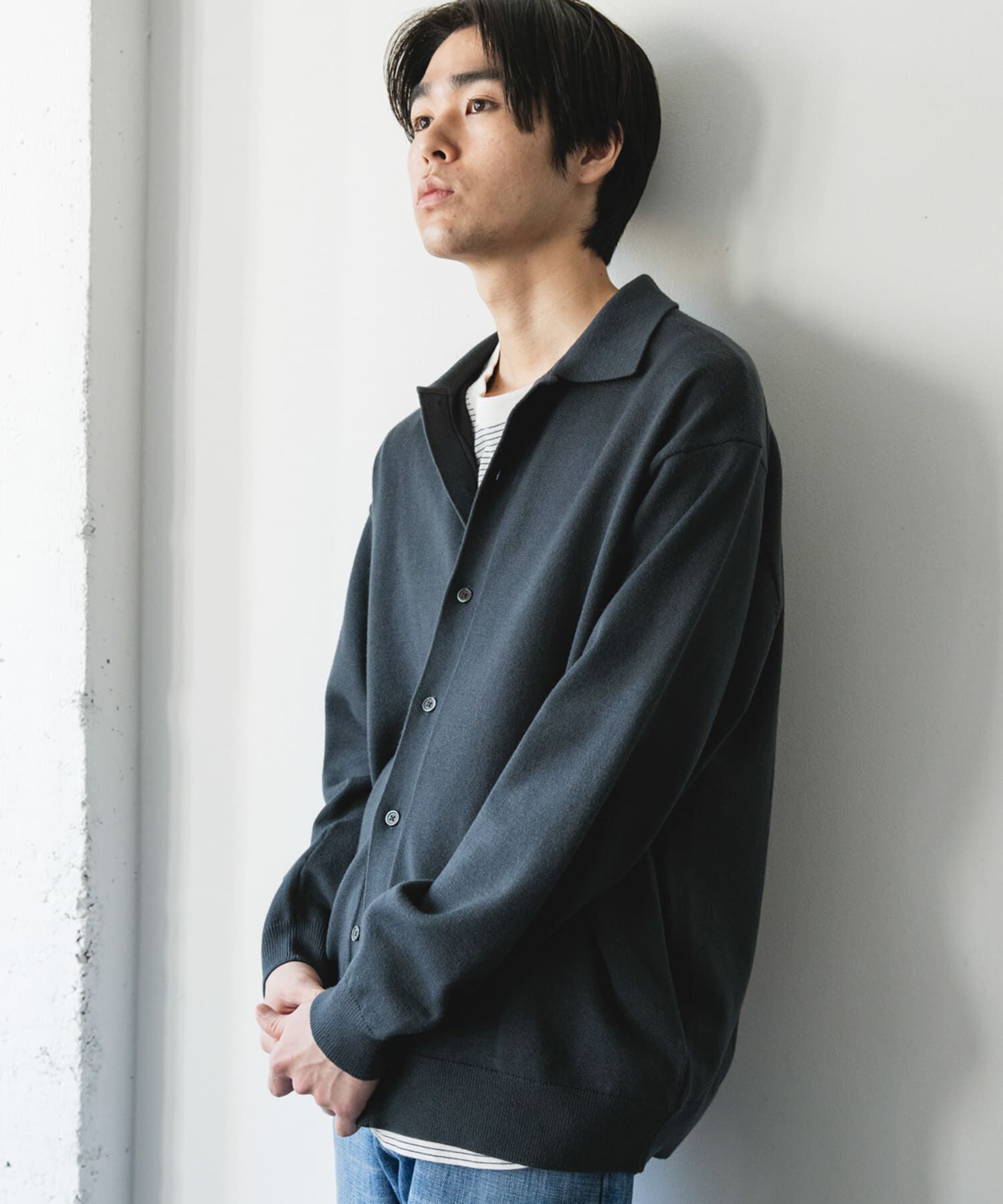 URBAN RESEARCH DOORS「『XLｻｲｽﾞ/WEB限定/仁村紗和さん着用』『UR TECH 200日ﾆｯﾄ』ｼｬﾂ ｶｰ」|カーディガン|