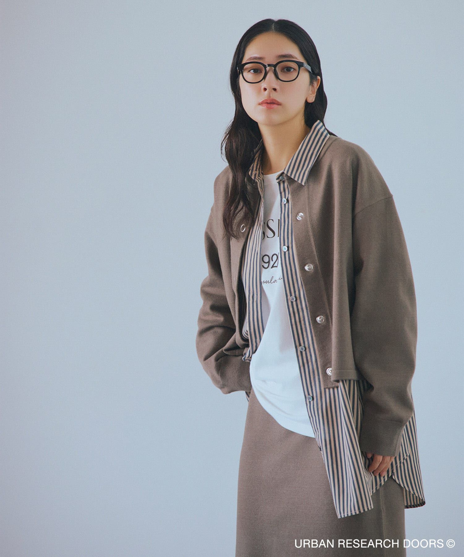 URBAN RESEARCH DOORS「『仁村紗和さん着用』『UR TECH 200日ニット』リングドットカーディガン」|カーディガン|