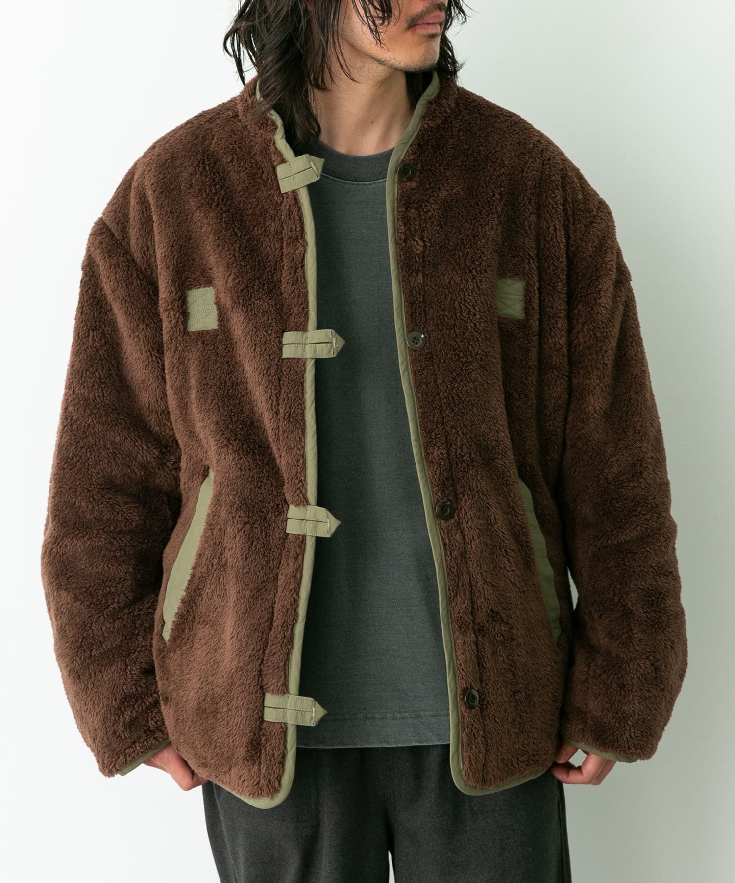 Sonny Label 「『別注』ARMY TWILL&times;Sonny Label　Reversible Jacket」|ノーカラーコート|