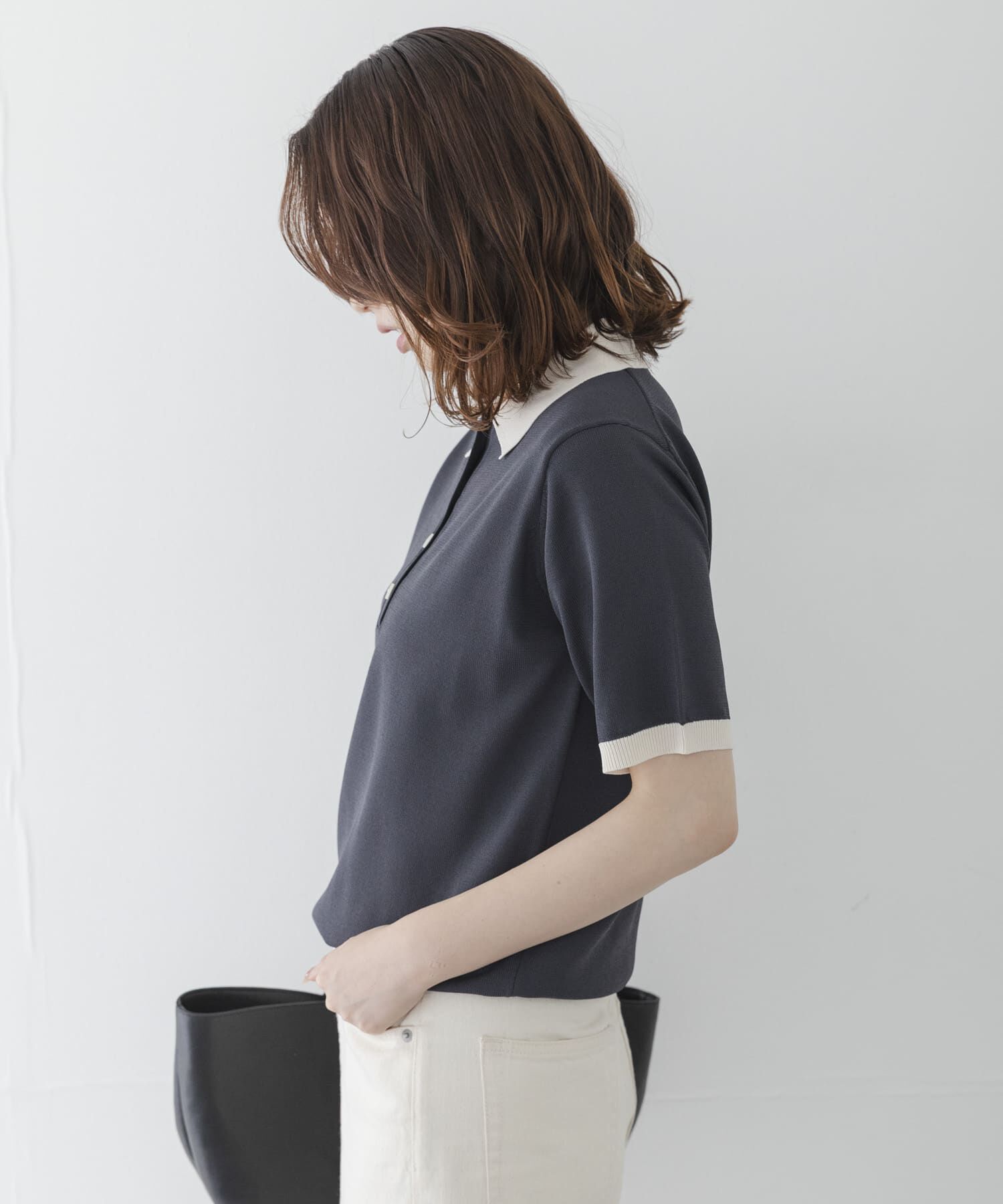Sonny Label 「配色襟ニットポロシャツ」|ニット・セーター|