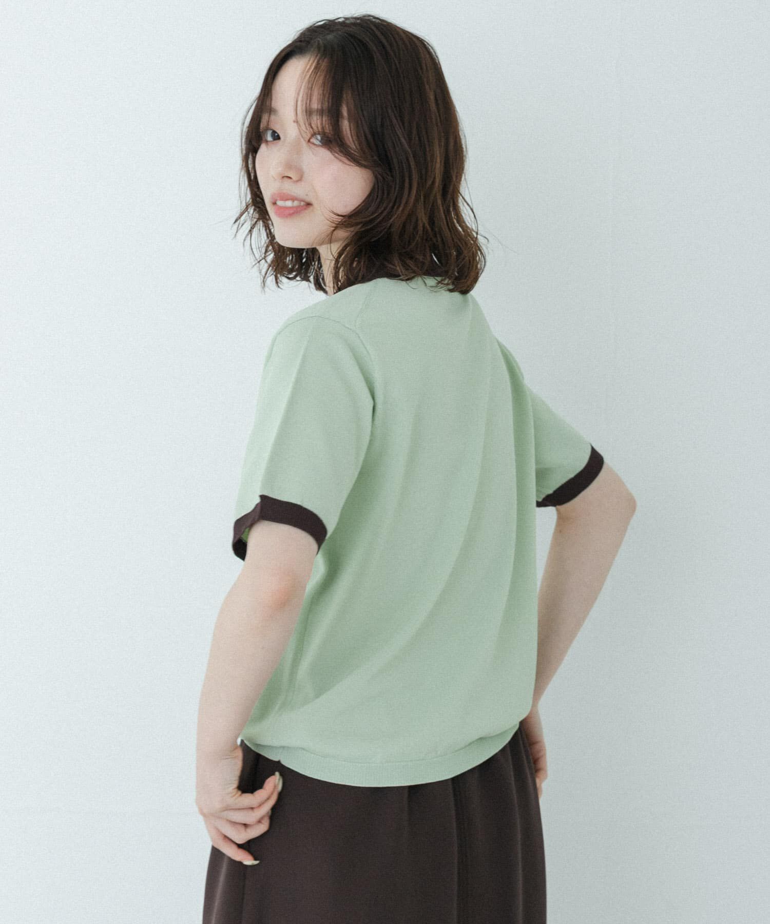Sonny Label 「配色襟ニットポロシャツ」|ニット・セーター|