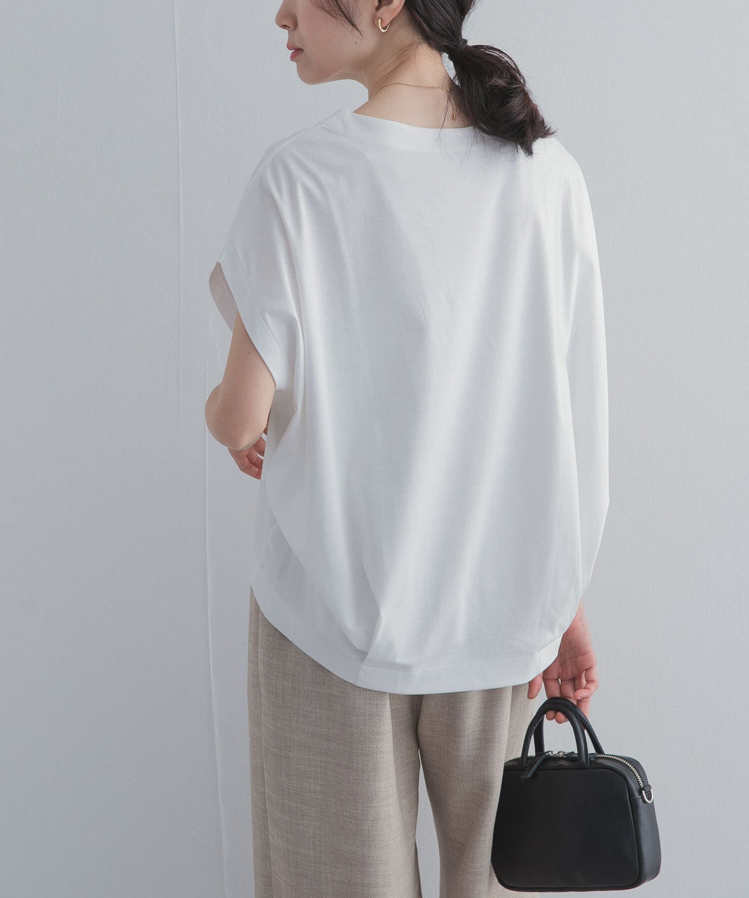 URBAN RESEARCH DOORS「『UR TECH』サマシェアバックタックコクーンプルオーバー」|Tシャツ・カットソー|