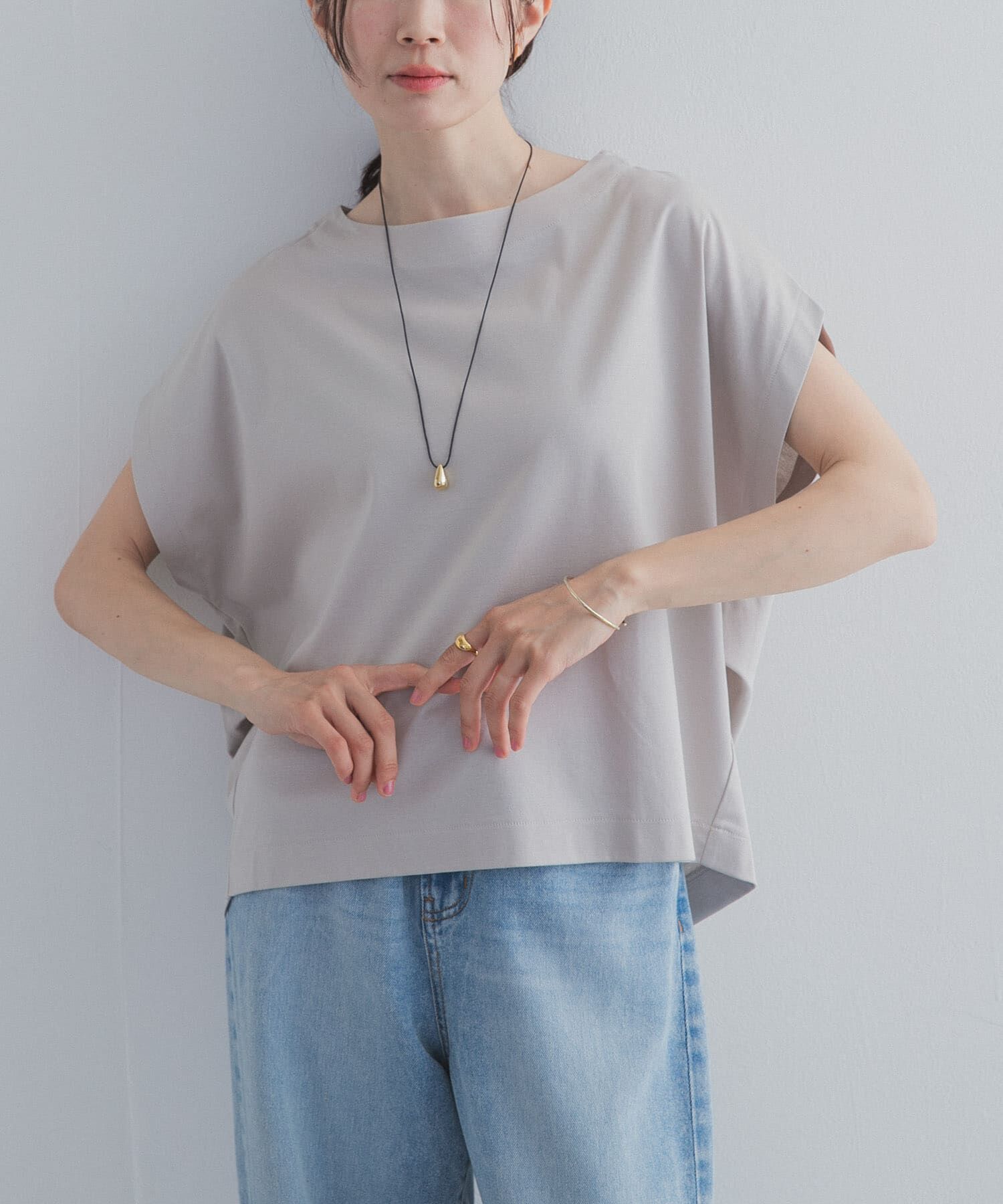 URBAN RESEARCH DOORS「『UR TECH』サマシェアバックタックコクーンプルオーバー」|Tシャツ・カットソー|
