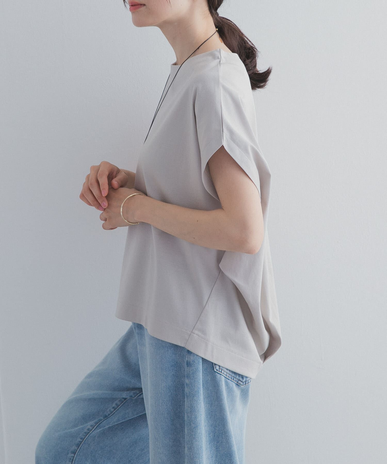 URBAN RESEARCH DOORS「『UR TECH』サマシェアバックタックコクーンプルオーバー」|Tシャツ・カットソー|