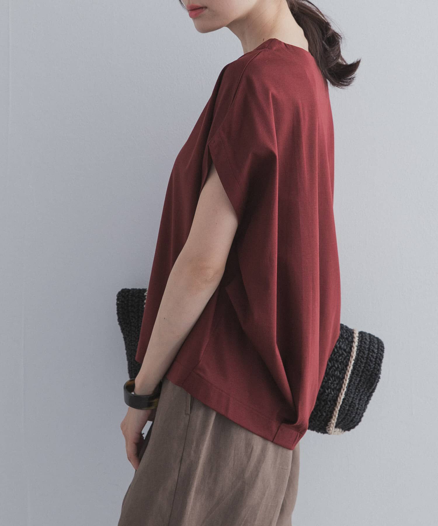 URBAN RESEARCH DOORS「『UR TECH』サマシェアバックタックコクーンプルオーバー」|Tシャツ・カットソー|