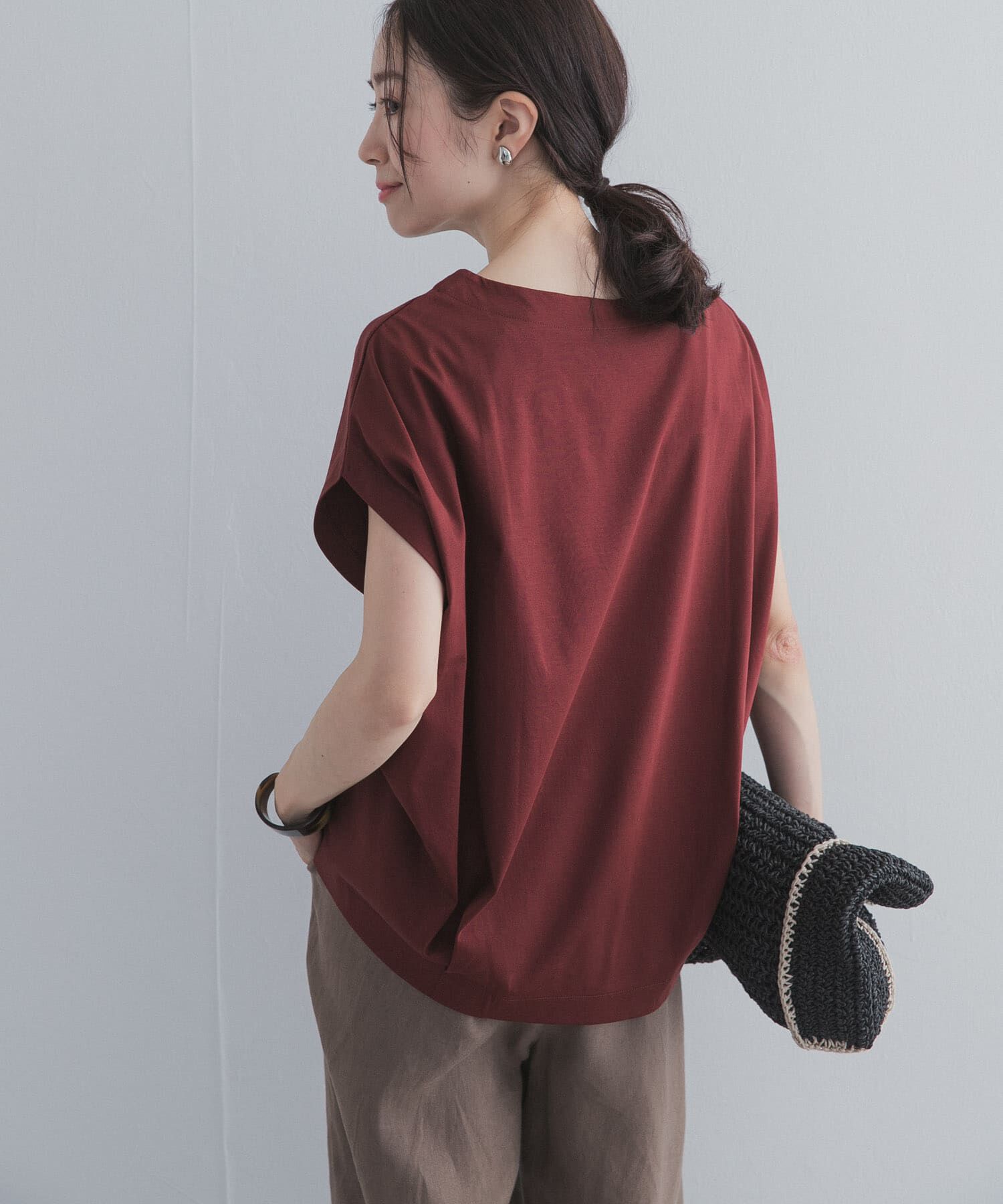 URBAN RESEARCH DOORS「『UR TECH』サマシェアバックタックコクーンプルオーバー」|Tシャツ・カットソー|