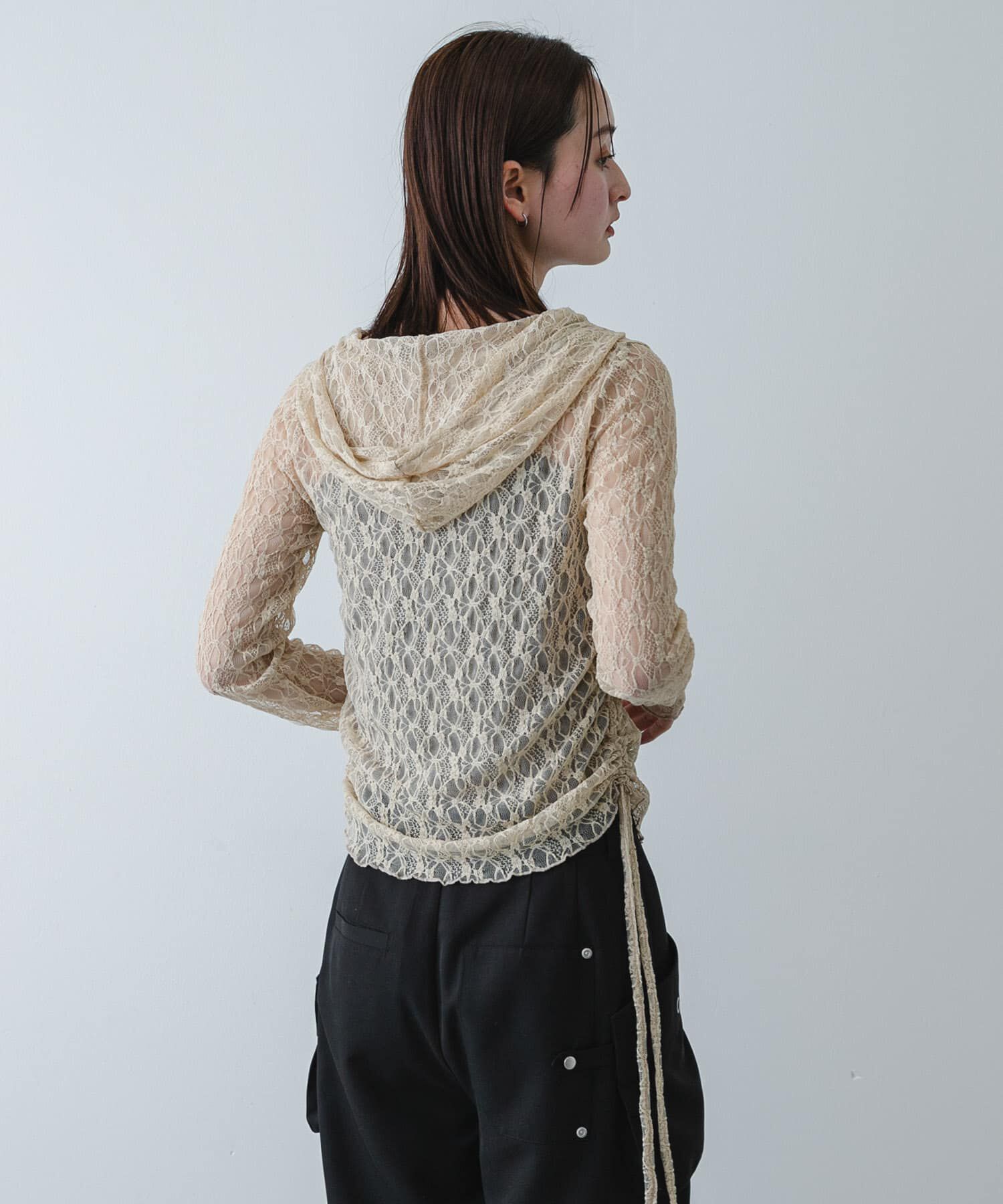 SENSE OF PLACE by URBAN RESEARCH「『洗濯可』フーディレースカットトップ」|その他|