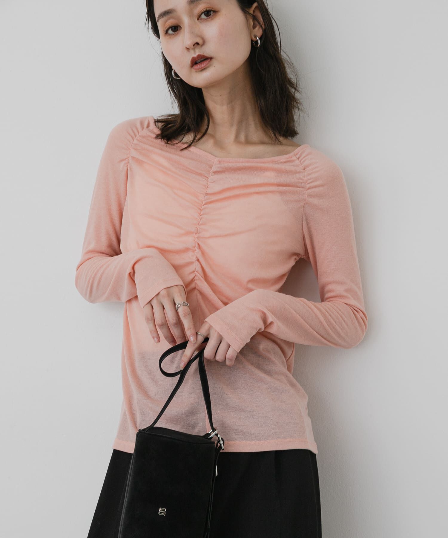 SENSE OF PLACE by URBAN RESEARCH「シャーリングボートネックトップ」|Tシャツ・カットソー|ピンク