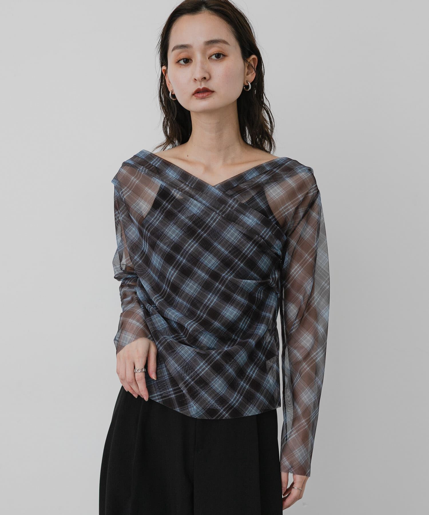 SENSE OF PLACE by URBAN RESEARCH「チェックシアードレープトップ」|その他|