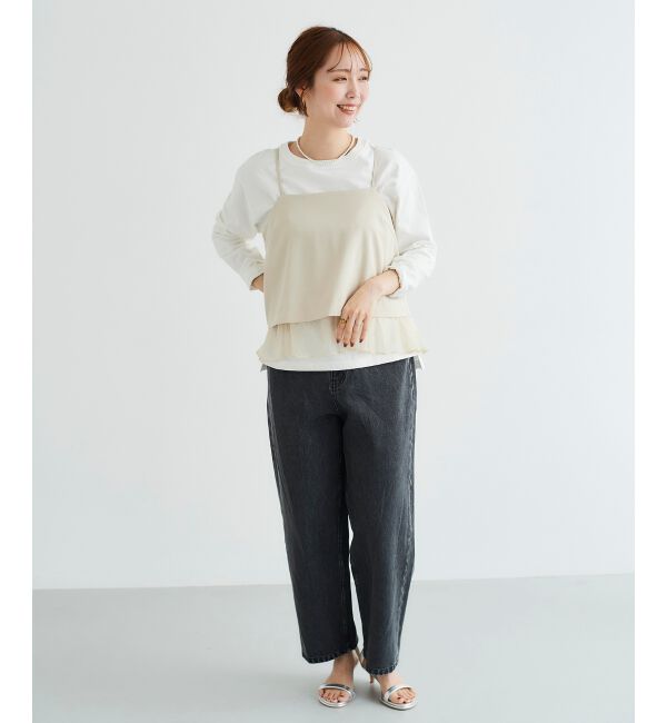  「カーブラインデニムパンツ」|デニム|