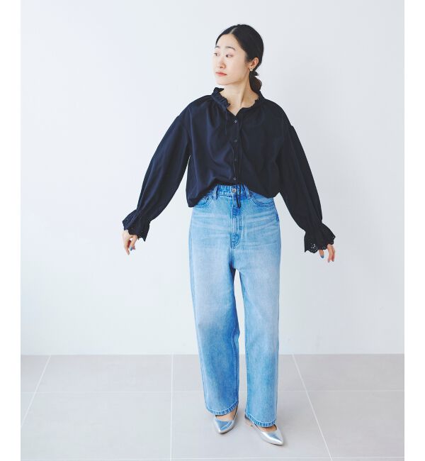  「カーブラインデニムパンツ」|デニム|