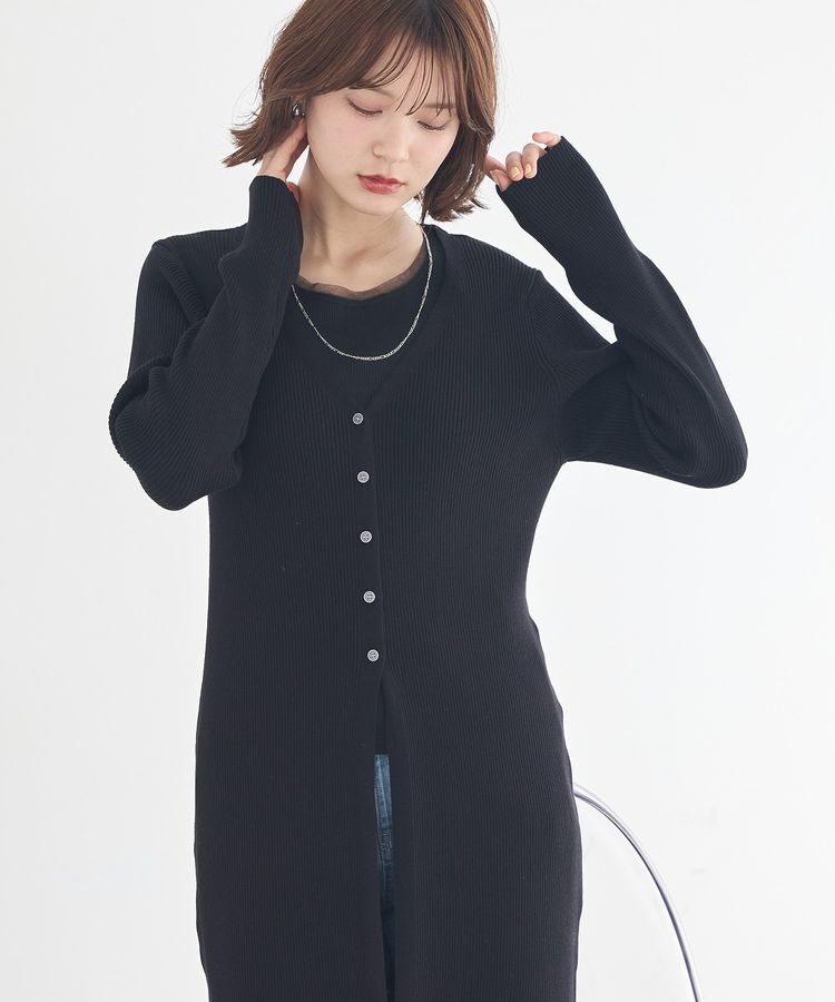 earth music&ecology「Vネックニットワンピース」|ワンピース|