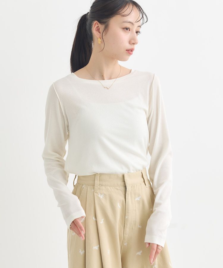 earth music&ecology「微シアーメロープルオーバー」|Tシャツ・カットソー|Off White