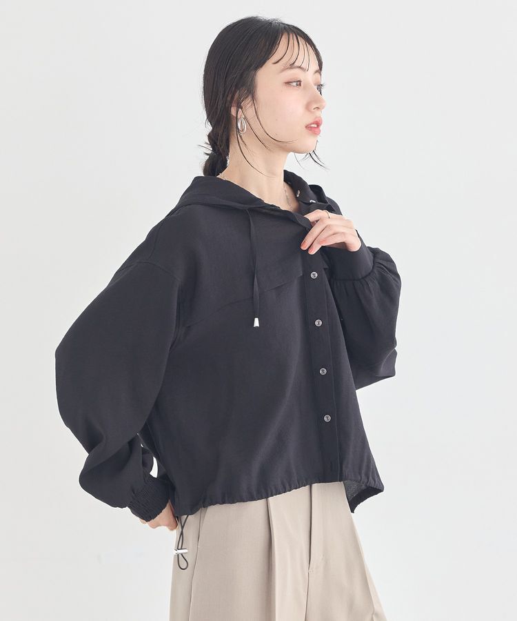 earth music&ecology「【フード取り外し可能】シアーシャツブルゾン」|ブルゾン・スタジャン|