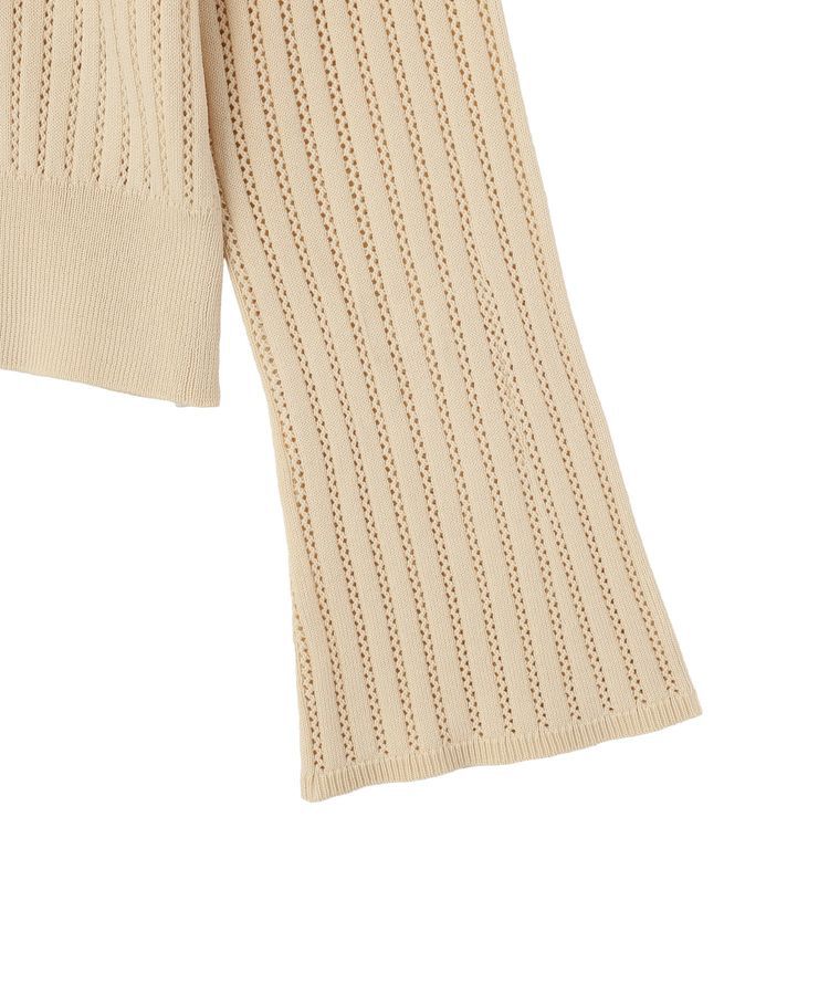 earth music&ecology「透かし編みフレアスリーブカーディガン」|カーディガン|