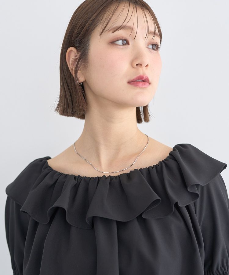 earth music&ecology「2wayオフショルバルーンヘムフリルブラウス」|シャツ・ブラウス|