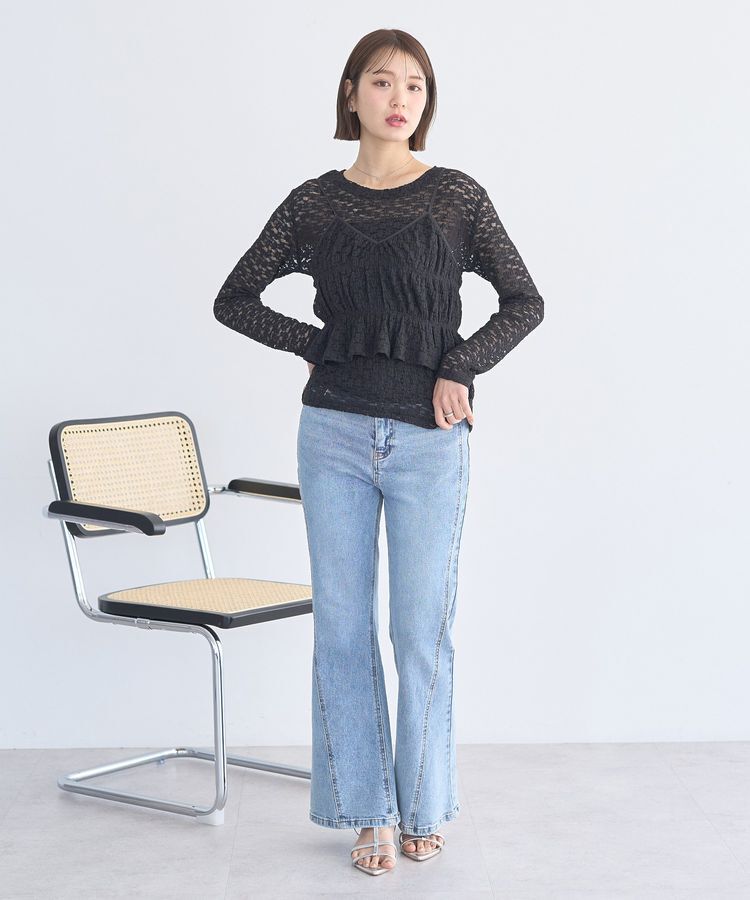 earth music&ecology「SET2点カットレースプルオーバー＋ビスチェ」|Tシャツ・カットソー|