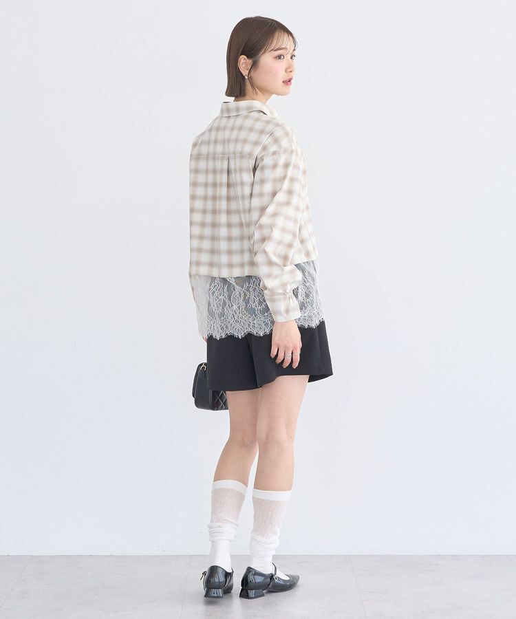 earth music&ecology「適ON レースヘムシャツ」|シャツ・ブラウス|