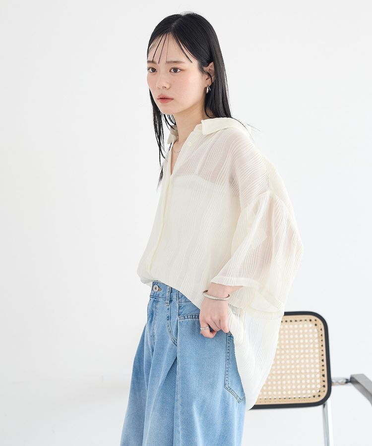 earth music&ecology「ランダムプリーツシャツ」|シャツ・ブラウス|
