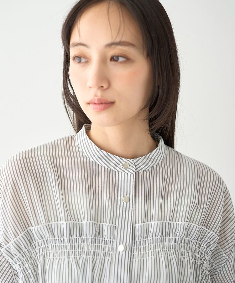 earth music&ecology「シャーリングストライプシャツ」|シャツ・ブラウス|