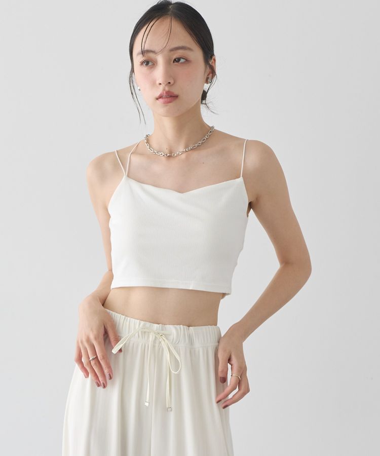 earth music&ecology「【接触冷感・抗菌防臭】カップ付ショート丈キャミソール」|インナー|