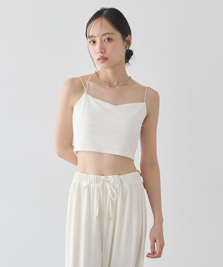 earth music&ecology「【接触冷感・抗菌防臭】カップ付ショート丈キャミソール」|インナー|