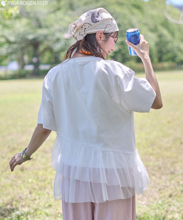 earth music&ecology「emae&times;銀河高原ビール　フリルTee」|Tシャツ・カットソー|