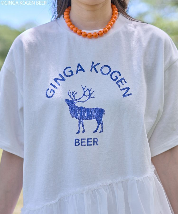 earth music&ecology「emae&times;銀河高原ビール　フリルTee」|Tシャツ・カットソー|