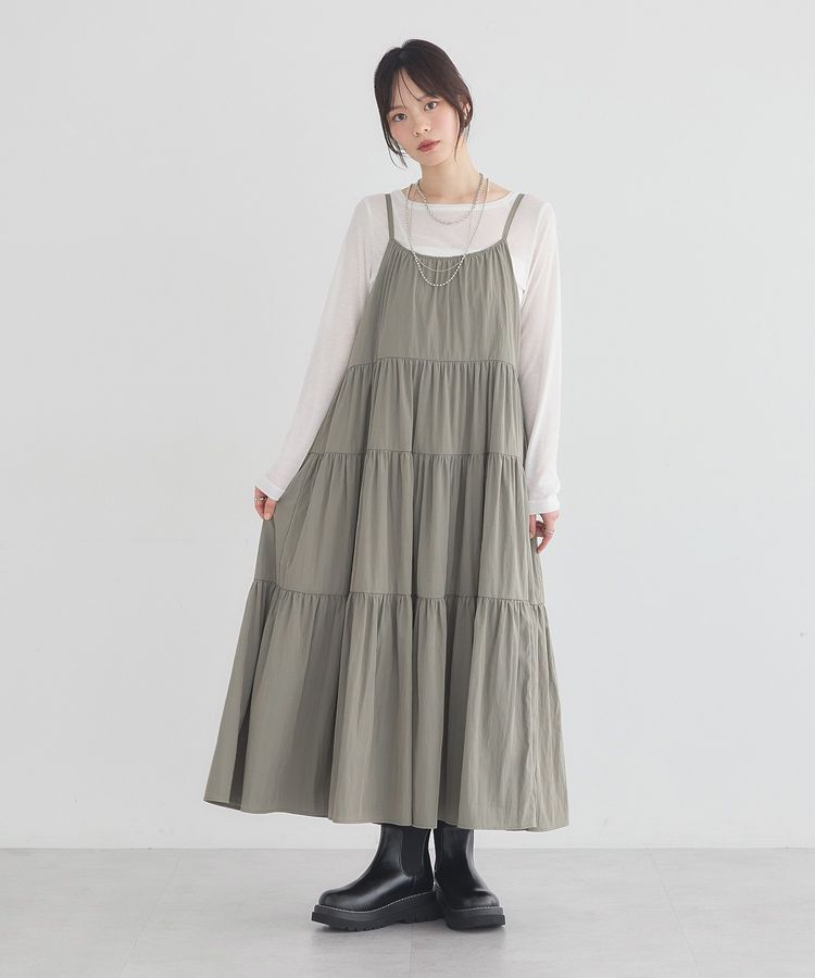 earth music&ecology「ティアードキャミワンピース」|ワンピース|