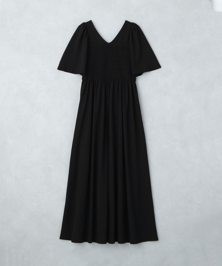 earth music&ecology「2wayシャーリングワンピース」|ワンピース|Black