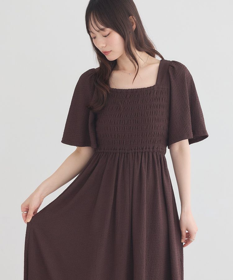 earth music&ecology「2wayシャーリングワンピース」|ワンピース|