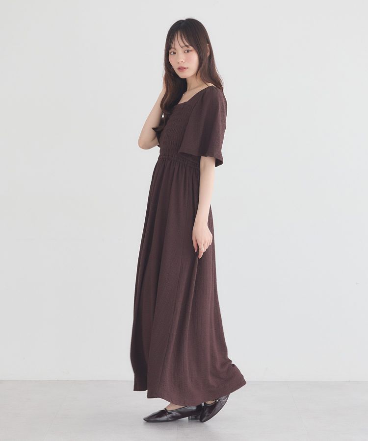 earth music&ecology「2wayシャーリングワンピース」|ワンピース|