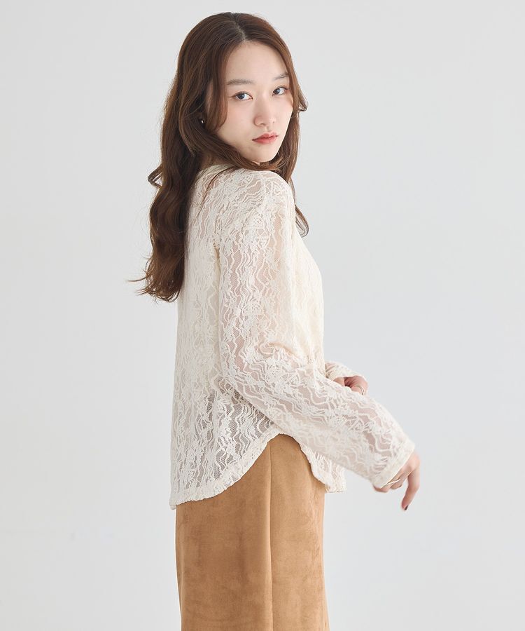 earth music&ecology「レースヘンリープルオーバー」|Tシャツ・カットソー|