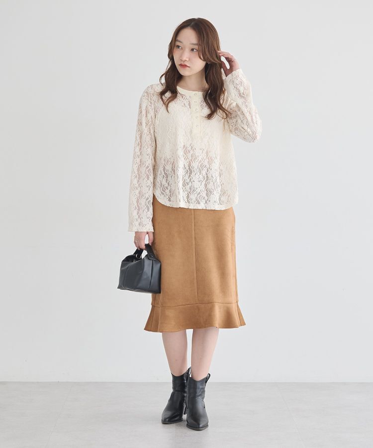 earth music&ecology「レースヘンリープルオーバー」|Tシャツ・カットソー|
