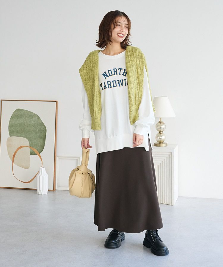 Green Parks「シアーニットVネックカーディガン」|カーディガン|