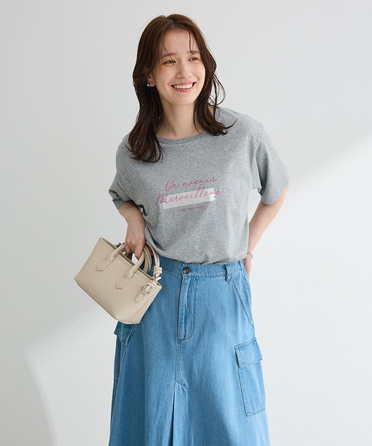 Green Parks「【適ON】箔プリントロゴTシャツ」|Tシャツ・カットソー|