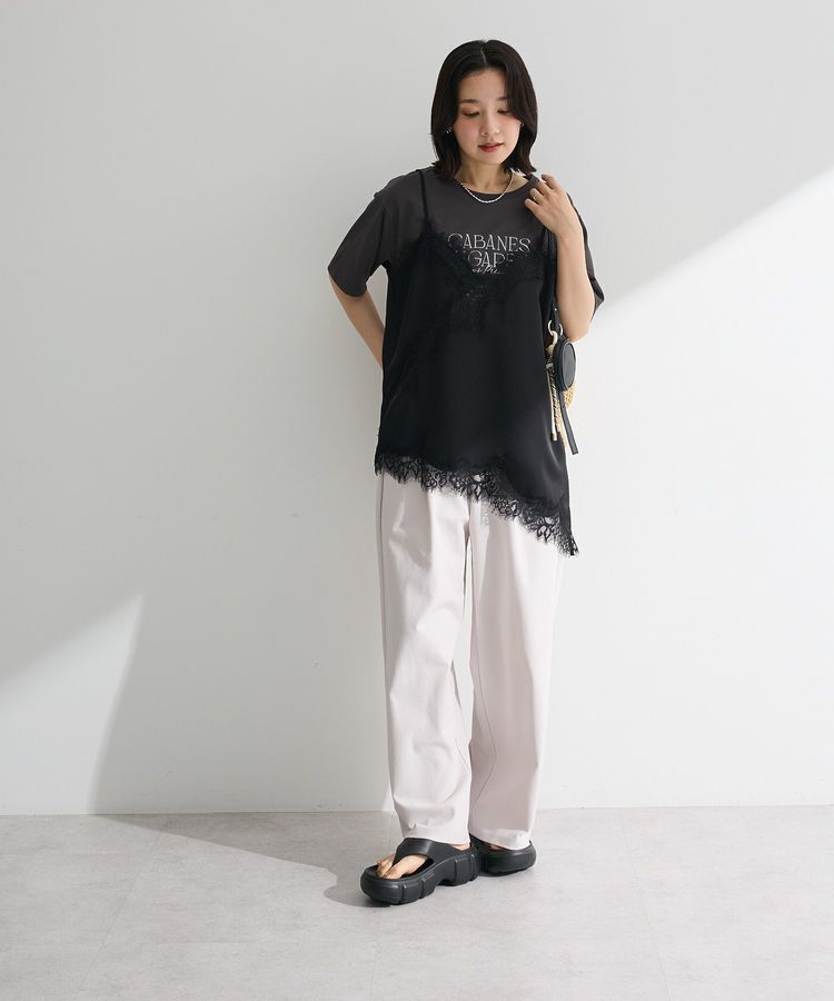 Green Parks「【適ON】多段きれい目ロゴTシャツ」|Tシャツ・カットソー|