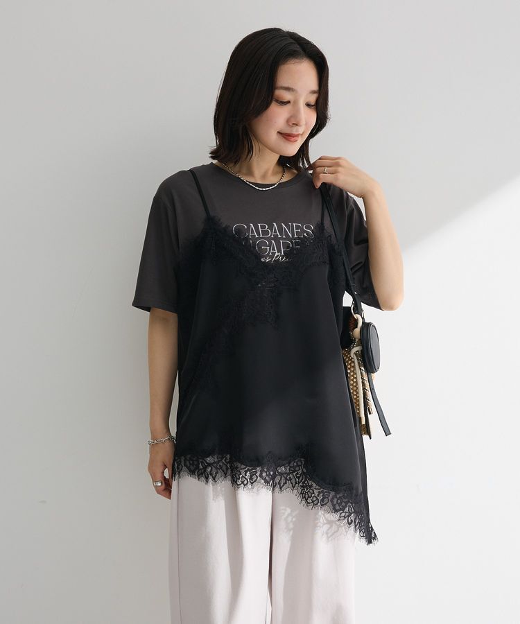 Green Parks「【適ON】多段きれい目ロゴTシャツ」|Tシャツ・カットソー|