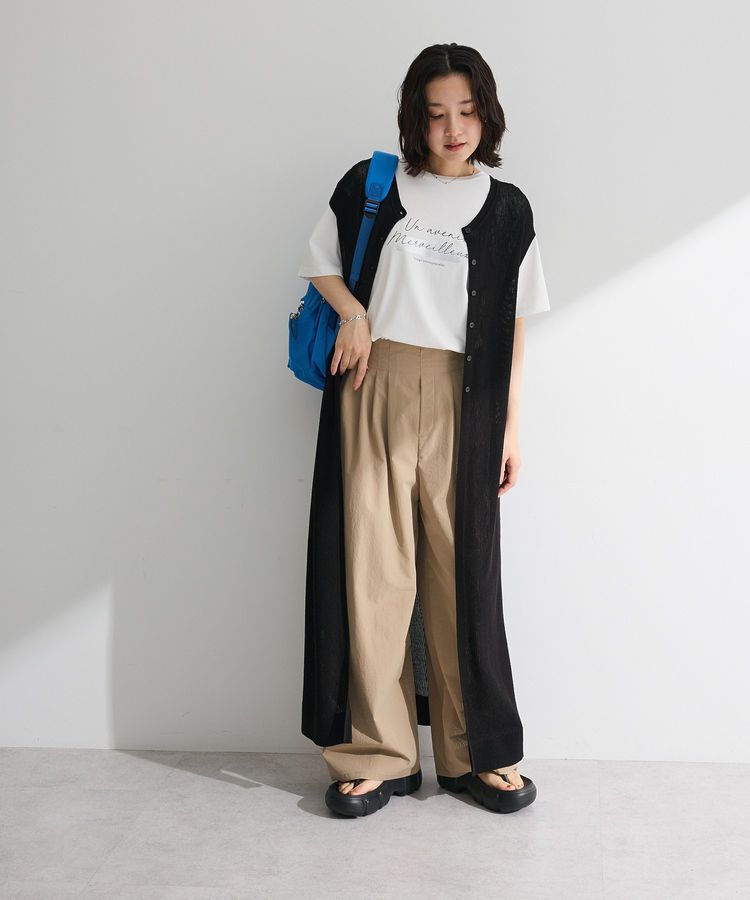 Green Parks「前後2WAYレイヤーニットワンピース」|ワンピース|Black